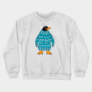 cute penguin in sweater Crewneck Sweatshirt